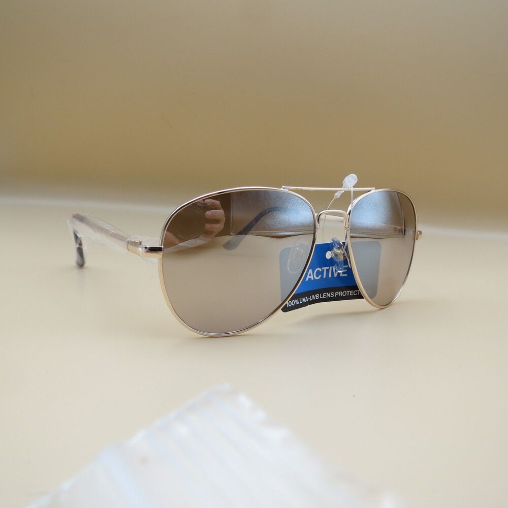 ACTIVE Sunglasses Women's Gold Frame Brown Lens 100% UVA-UVB Protection